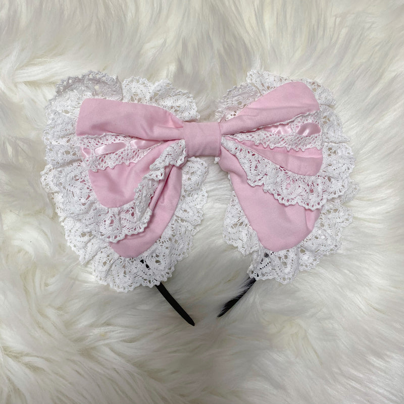 Sweet Pink Lolita Dress Detachable Sleeves Lace Ruffle Tiered Princess JSK Cosplay Dress