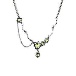 Minimalist Irregular Gothic Butterfly Chain Necklace Safety Pins Punk Emo Layered Choker Futuristic Silver Statement