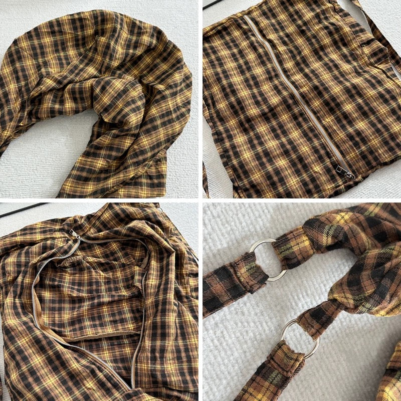 Street Fashion Teen Girl Cotton Tote Bag Cool Big Capacity Plaid Shoulder Bag For Female Student