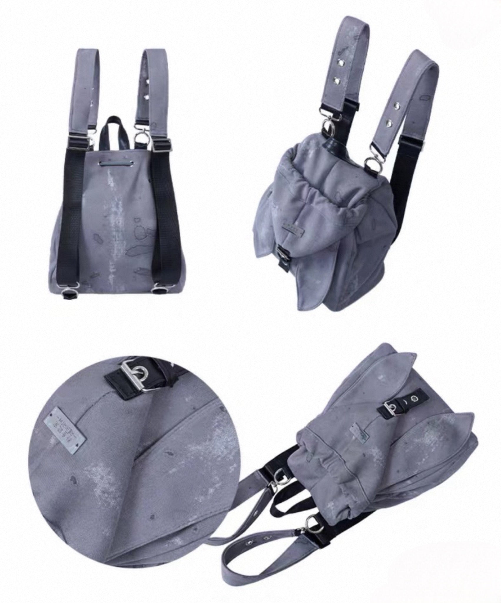 Harajuku Rabbit Ear Cotton Backpack Kawaii Dual-Use Shoulder Bag for Girls