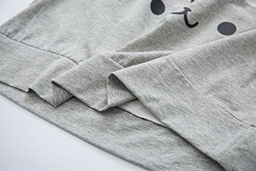 Kawaii Cat Ear Hoodie T-Shirt for Women Japanese Style Half Sleeve Cute Anime Top