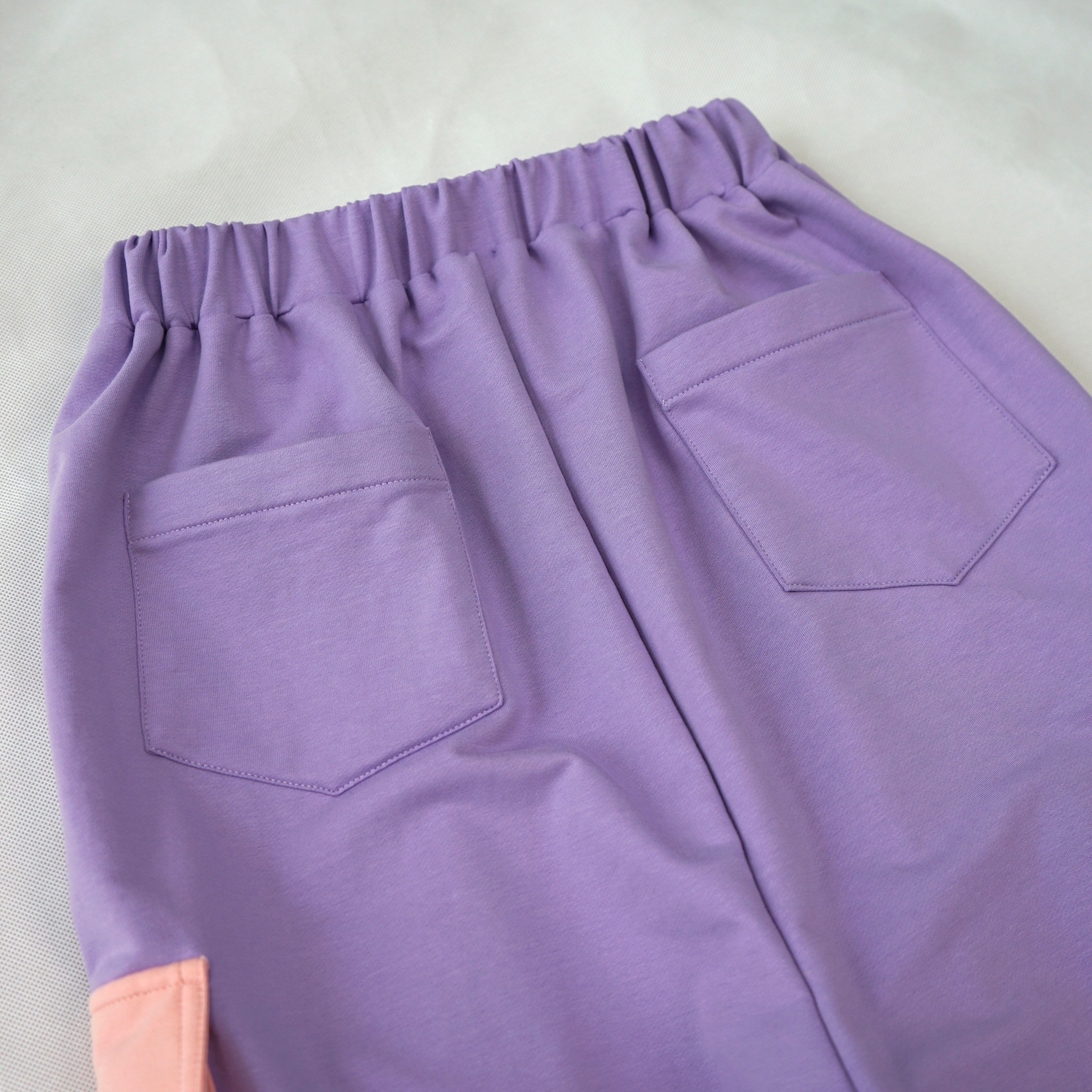 Harajuku Purple Cargo Pants with Pockets for Teen Girls Goth Streetwear Jogger Harem Pants