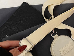 Cute Pink Nylon Shoulder Bag for Women Normal Capacity Casual Hobo Bag Double Zippers