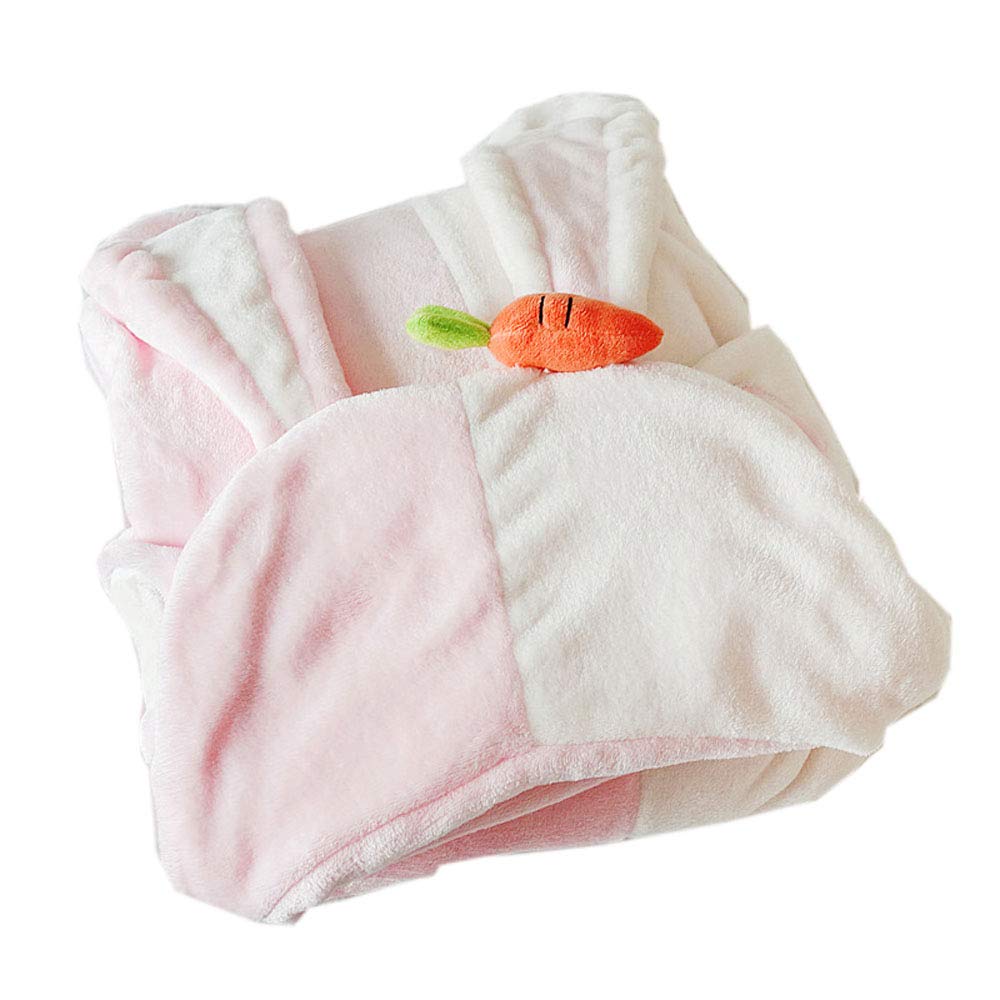 Cute Bunny Super Soft Hooded Shawl Lolita Warm Comfy Fleece Wearable Coat