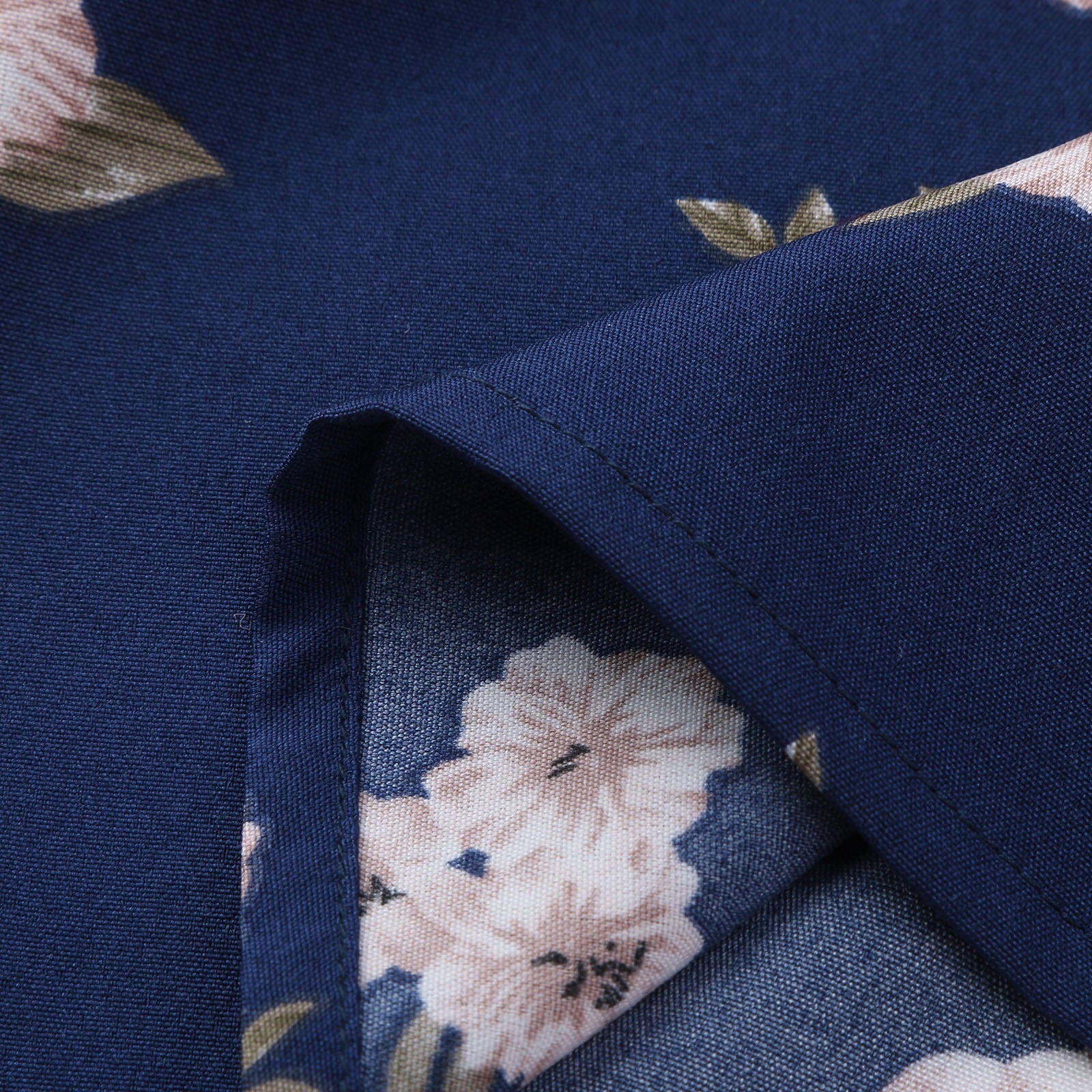 Floral Chiffon Midi Dress for Women V-Neck Split Hem Short Sleeve Summer Dress