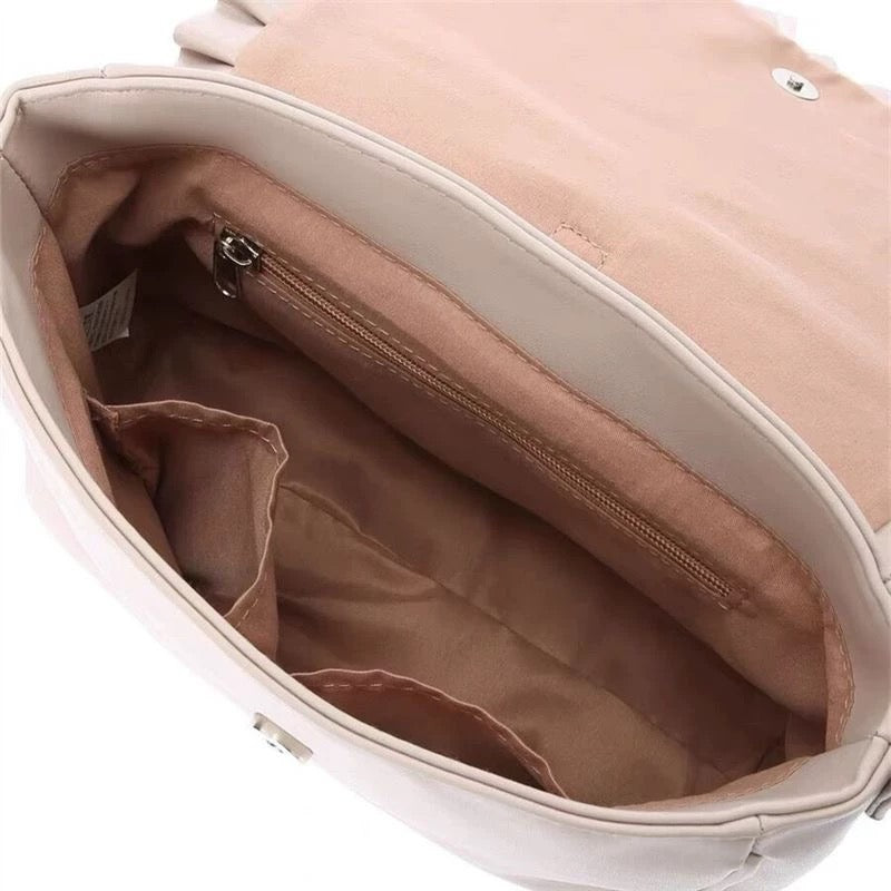 Lolita Heart Bow PU Bag Multiway Ruffle Backpack Shoulder Handbag for Girls