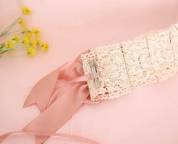 Cute Lolita Bear Ears Lace Headband Kawaii Bow Plush Animal Ear Headdress for Girls Cosplay