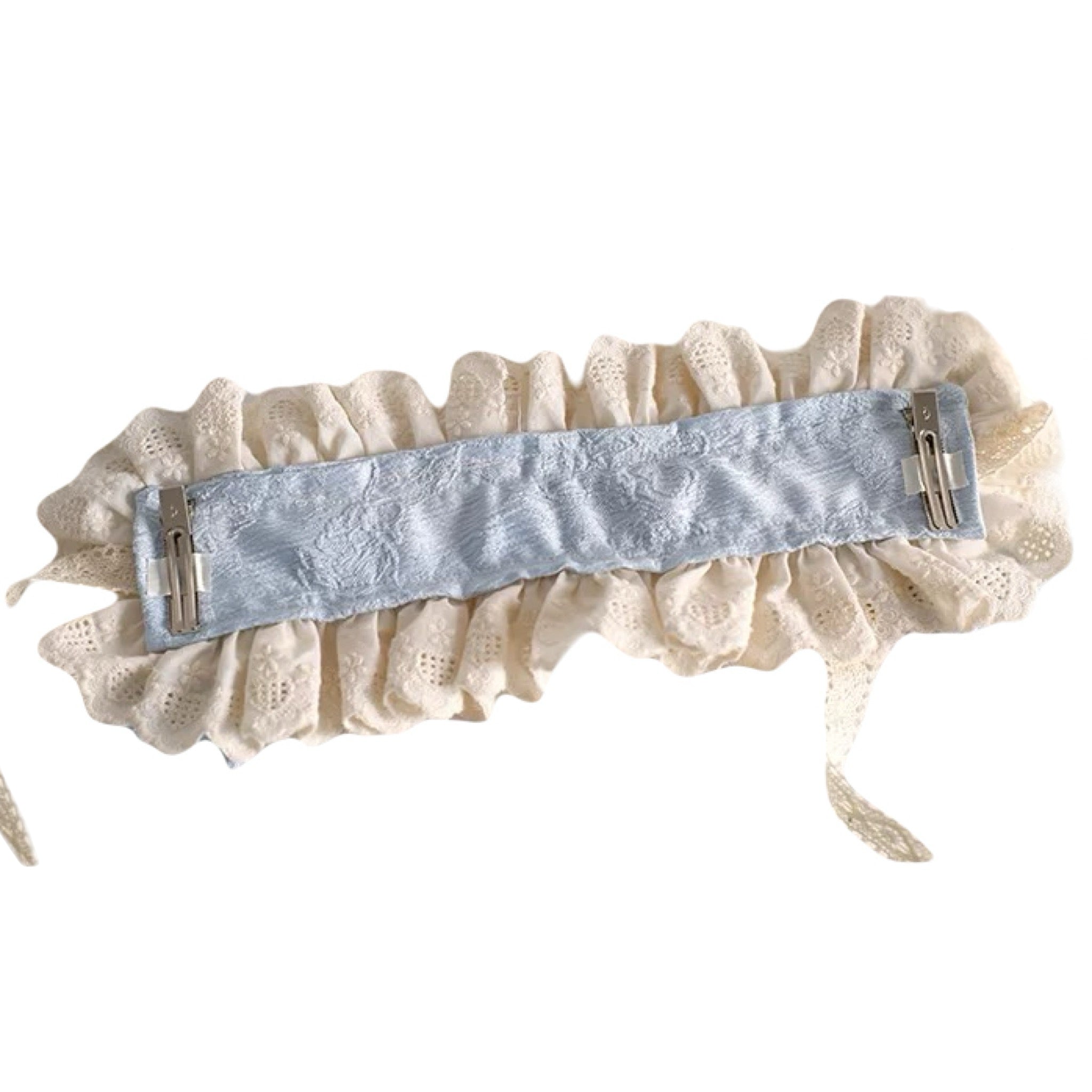 Sweet Lolita Lace Headband with Bows Ruffled Frilly CLA Tie Bonnet Hairband Women Ballet Fairycore Cosplay