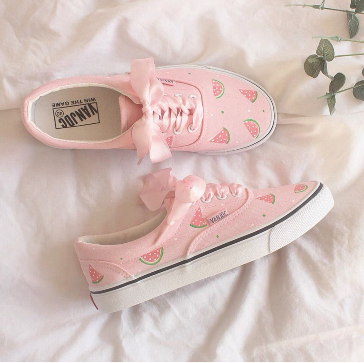 Cute Summer Fruit Canvas Sneakers for Women Hand-Painted Graffiti Style Low-Top Casual Shoes