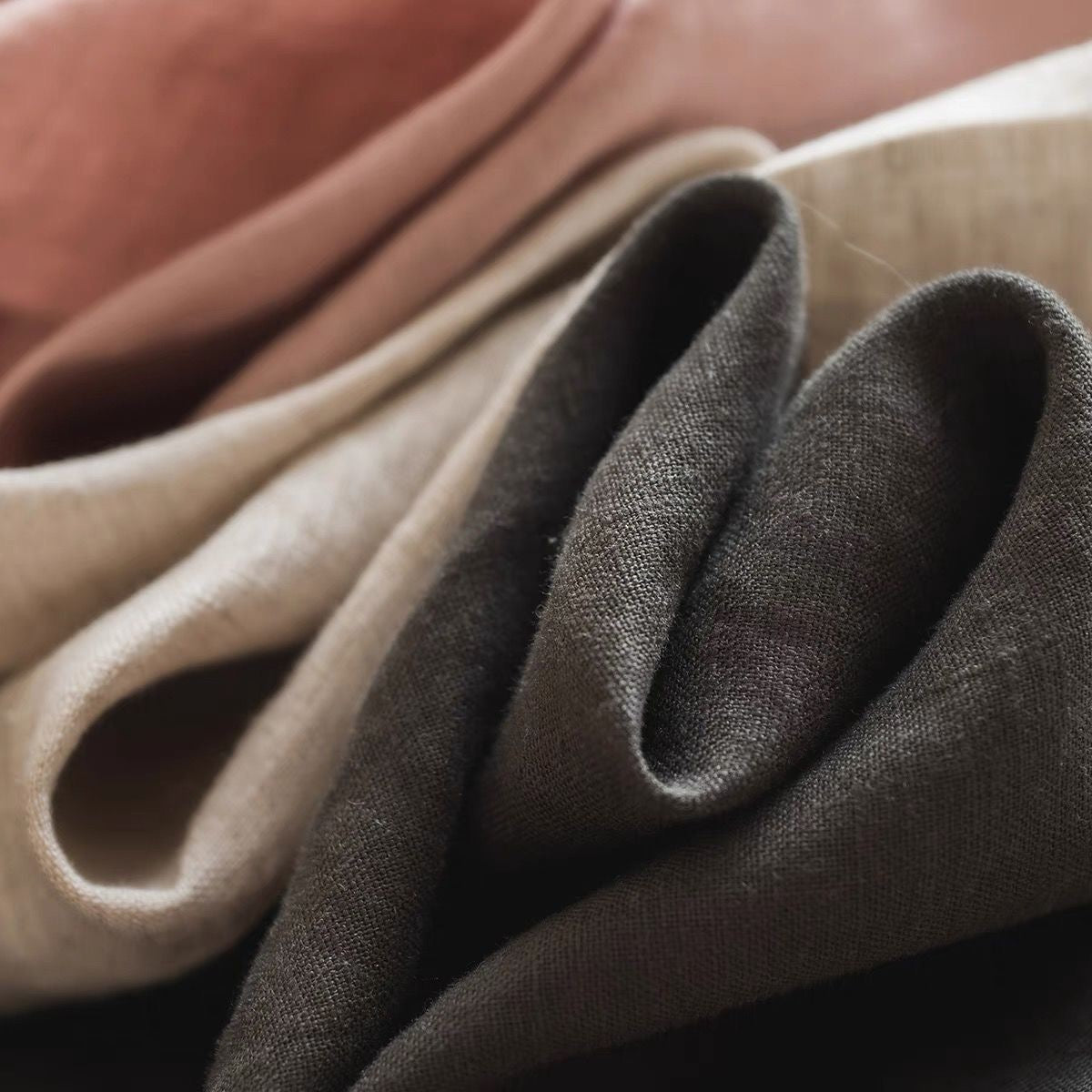 Minimalist Linen V-Neck Dress for Women Short Sleeve Midi Dress with Pockets Summer Loose Fit