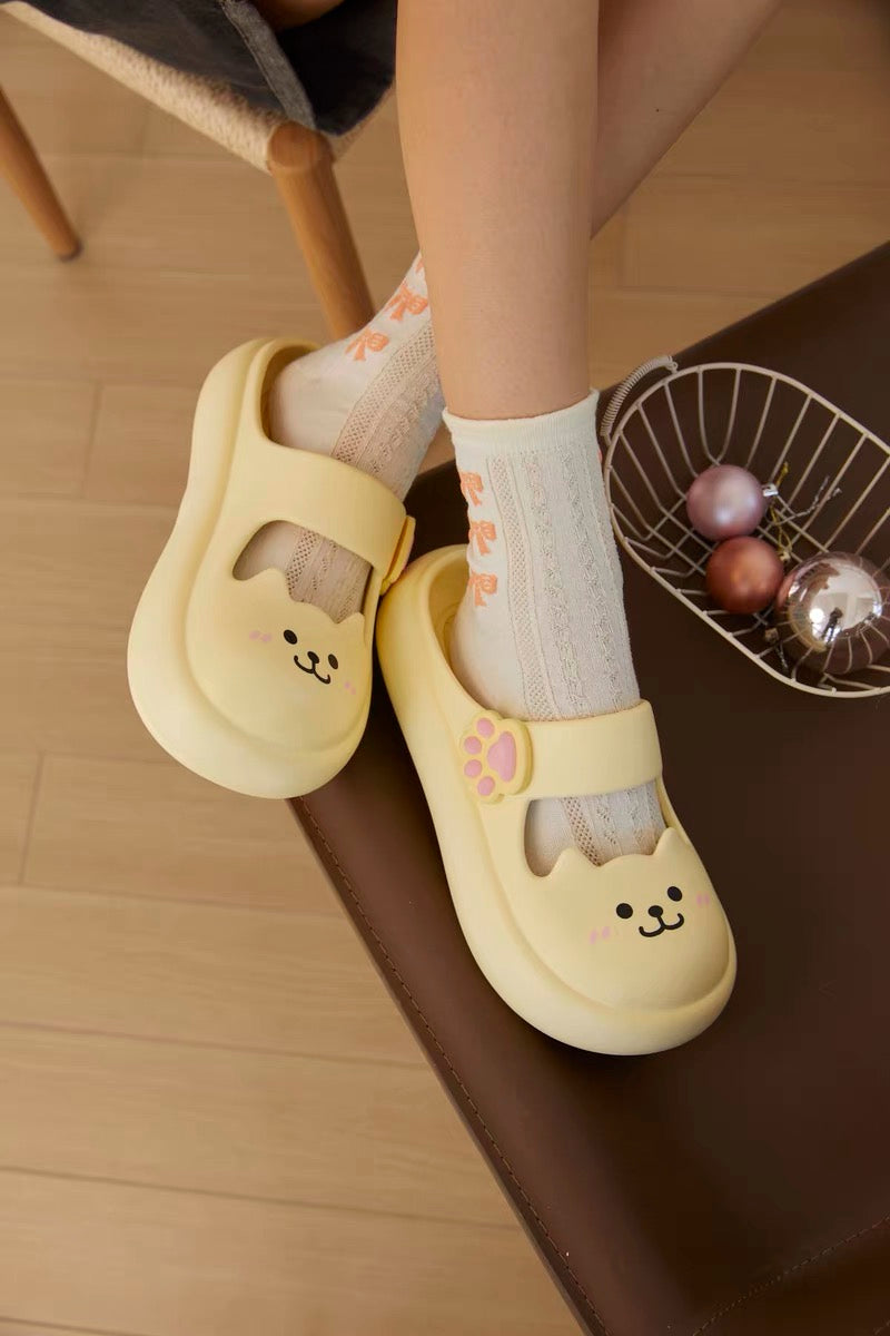 Cute Cartoon Animal Clog Sandals for Women Soft Indoor Outdoor Summer Slippers Closed-Toe