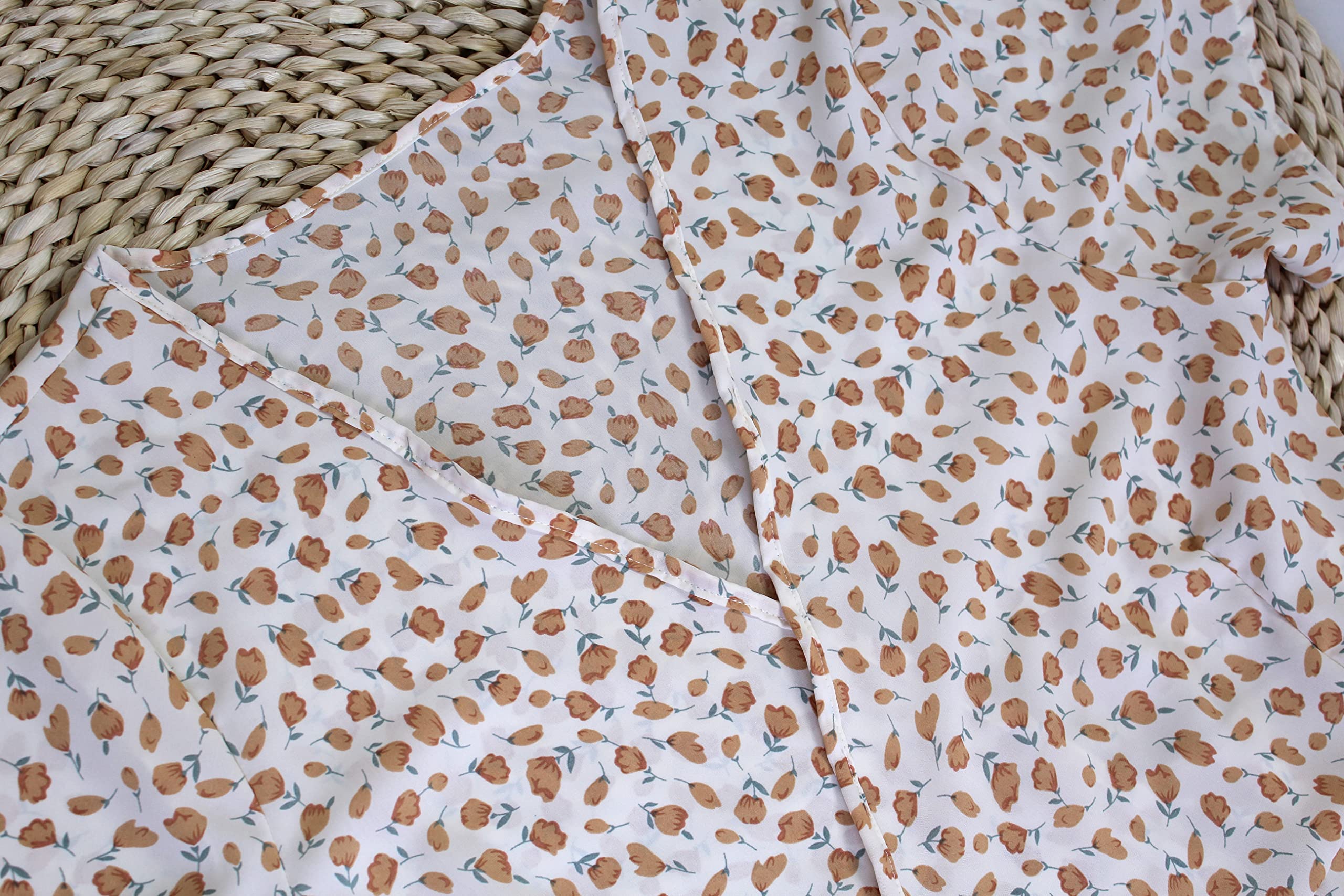 Vintage Floral Wrap Maxi Dress for Women Summer Short Sleeve Elegant Boho Dresses with Belted Waist