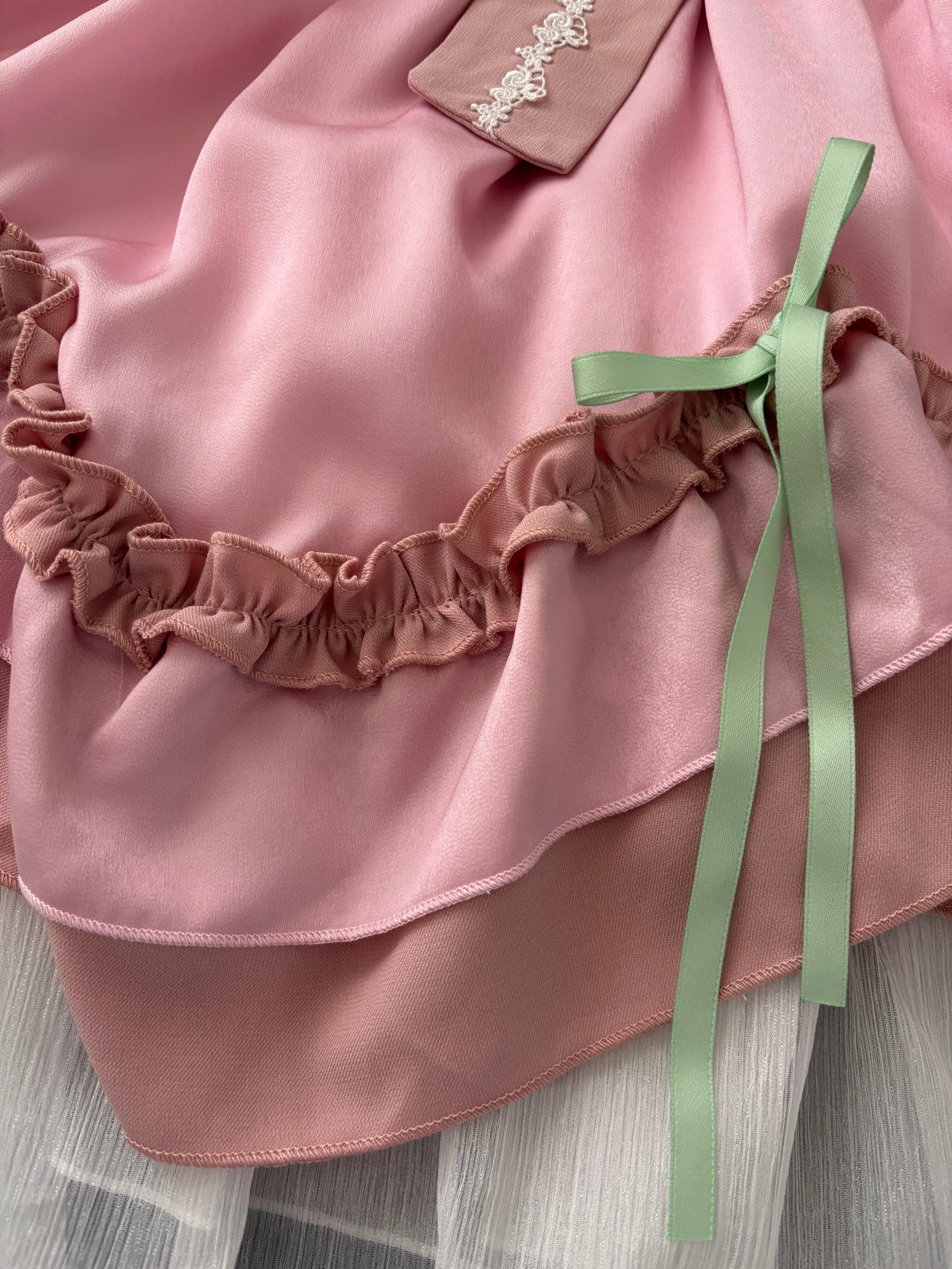 Cute Lolita Kawaii Dress for Teens Sweet Lace Bow High Waist A Line Cocktail Party Dresses