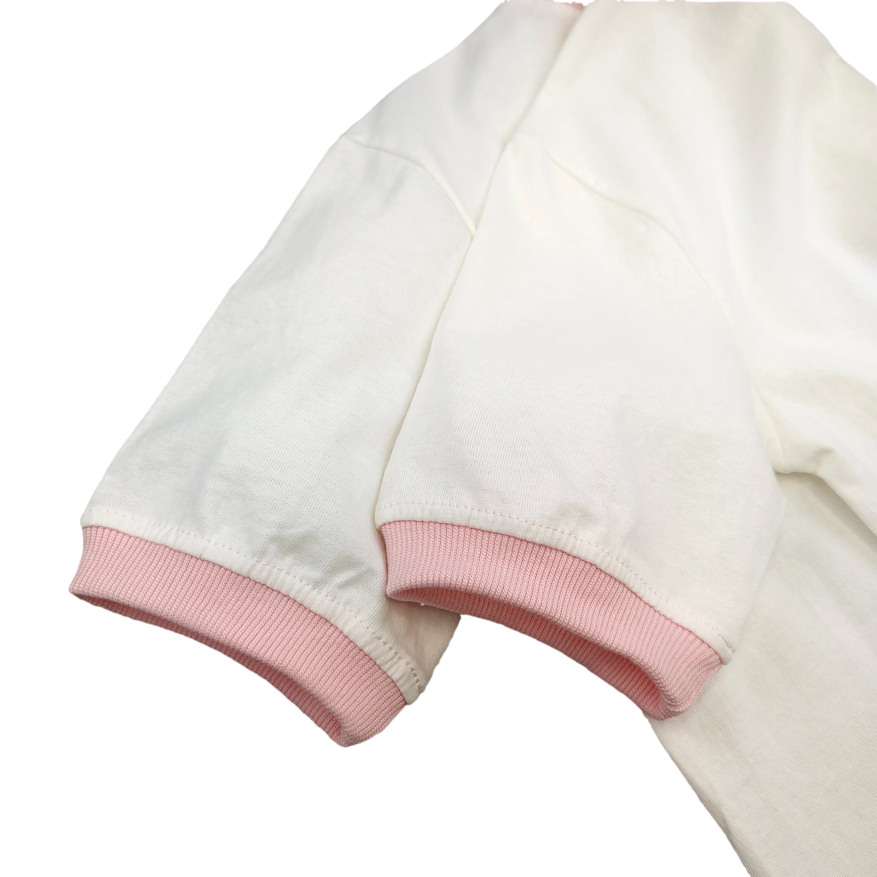 Women Strawberry Embroidery T Shirt Japanese Lettering White Pink Cotton Casual Tee