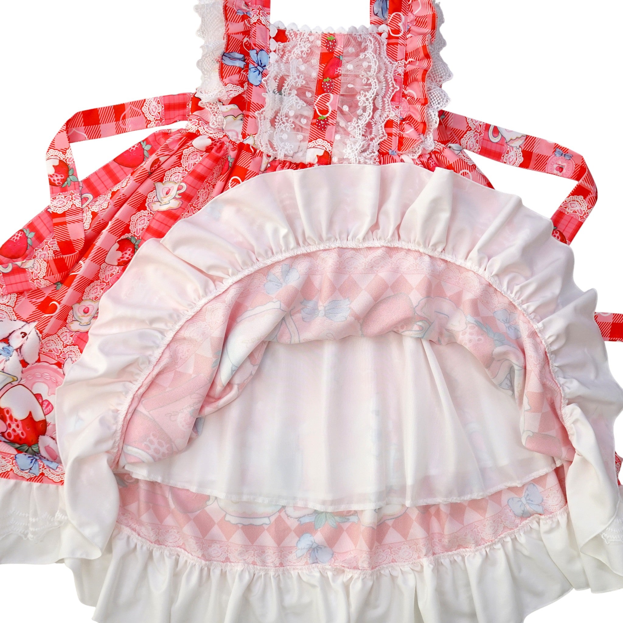 Women Girls Lolita Dress Lace Ruffle Frill Pleat Japanese Lovely Kawaii Cosplay Sweetheart Style