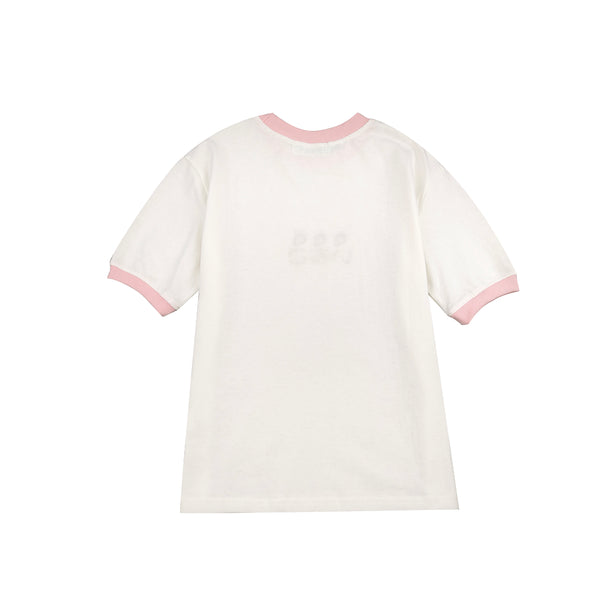 Teen girls strawberry embroidered casual short sleeve T shirt