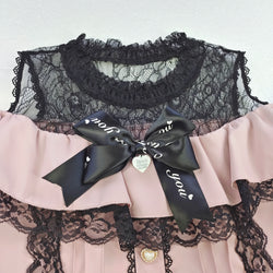 Sweet Lolita Lace Off-Shoulder Blouse with Ruffle Bow Gothic Cute Top Kawaii Ruffle Shirt