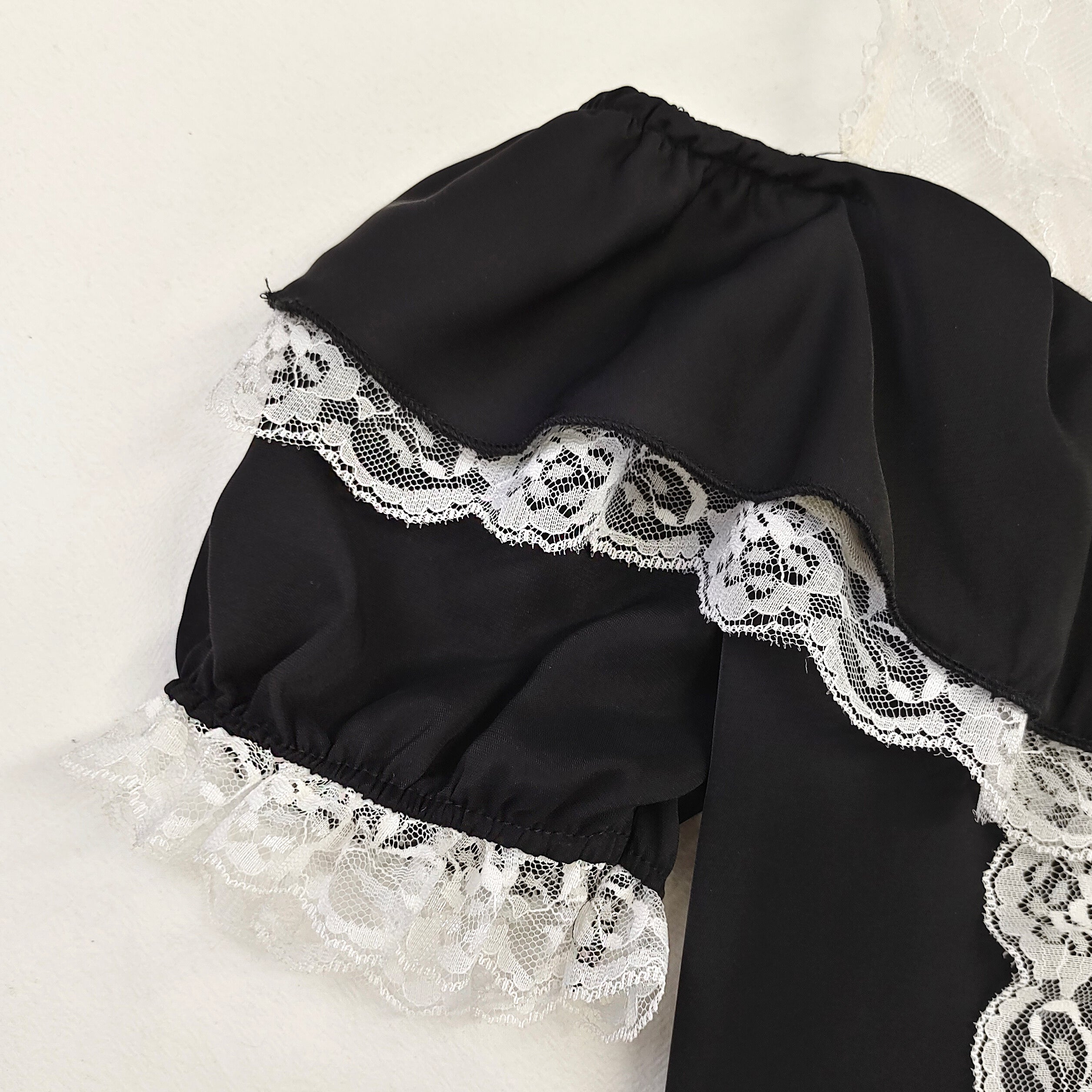 Sweet Lolita Lace Off-Shoulder Blouse with Ruffle Bow Gothic Cute Top Kawaii Ruffle Shirt