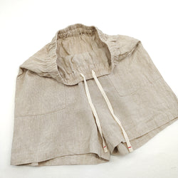 Women’s Casual High Waist Cotton Linen Shorts – Loose Fit Summer Shorts with Large Pockets