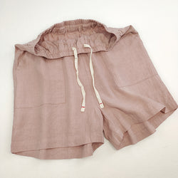 Women’s Casual High Waist Cotton Linen Shorts – Loose Fit Summer Shorts with Large Pockets