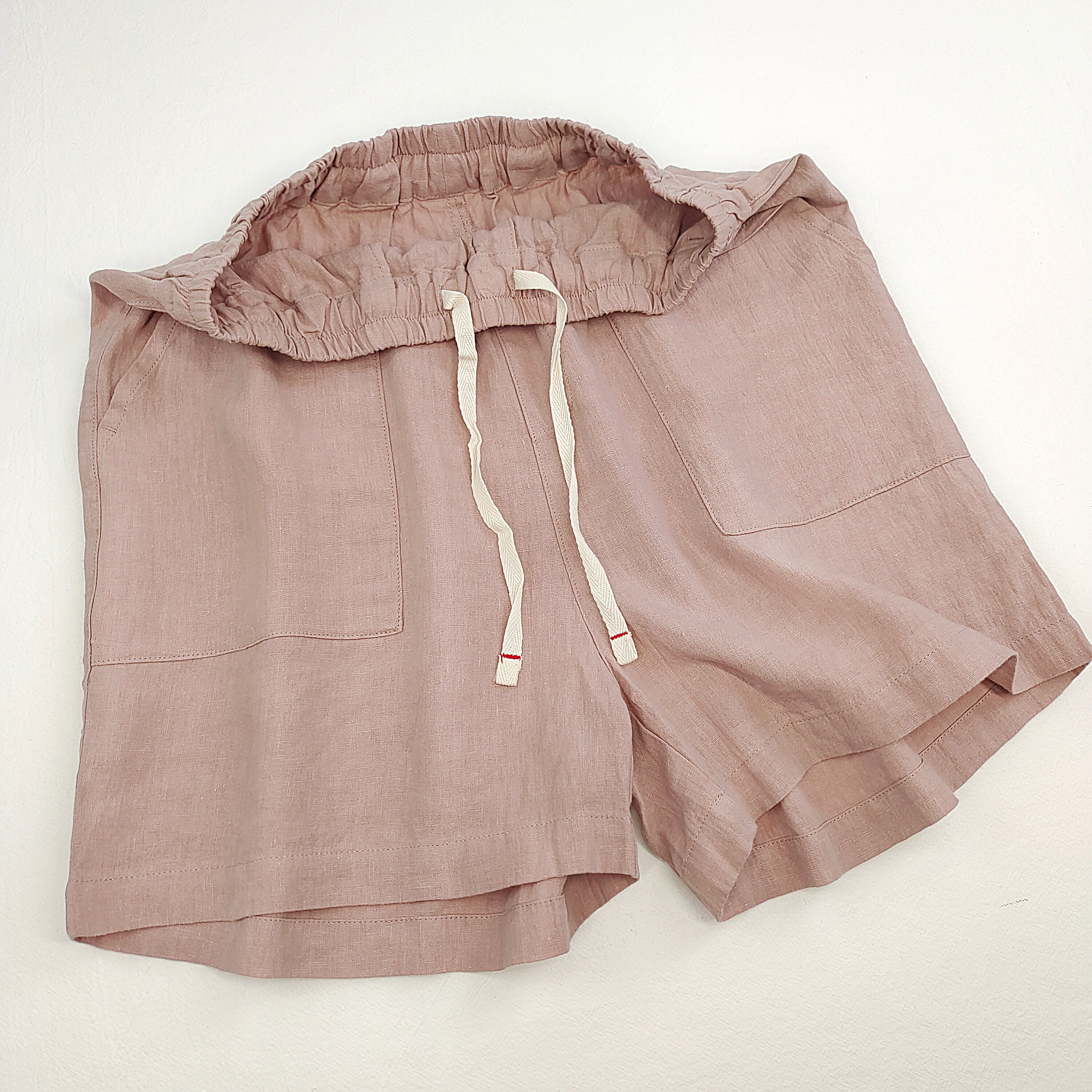 Women’s Casual High Waist Cotton Linen Shorts – Loose Fit Summer Shorts with Large Pockets