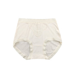Women's Flower Embroidery Underwear With Bow Soft Cotton Panties