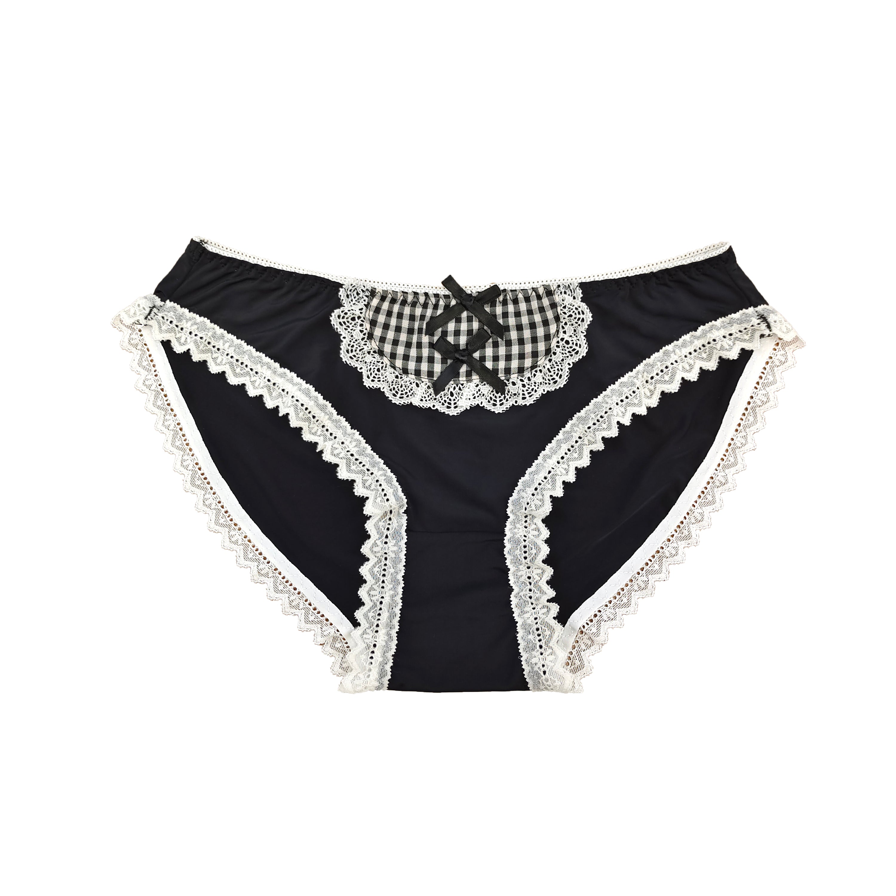 5 Packs Black Lace Embroidery Innerwear for Women New Arrived Stitching Bowknot Briefs