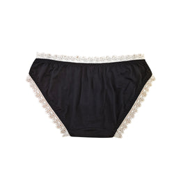 5 Packs Black Lace Embroidery Innerwear for Women New Arrived Stitching Bowknot Briefs
