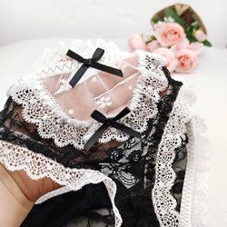5 Packs Black Lace Embroidery Innerwear for Women New Arrived Stitching Bowknot Briefs