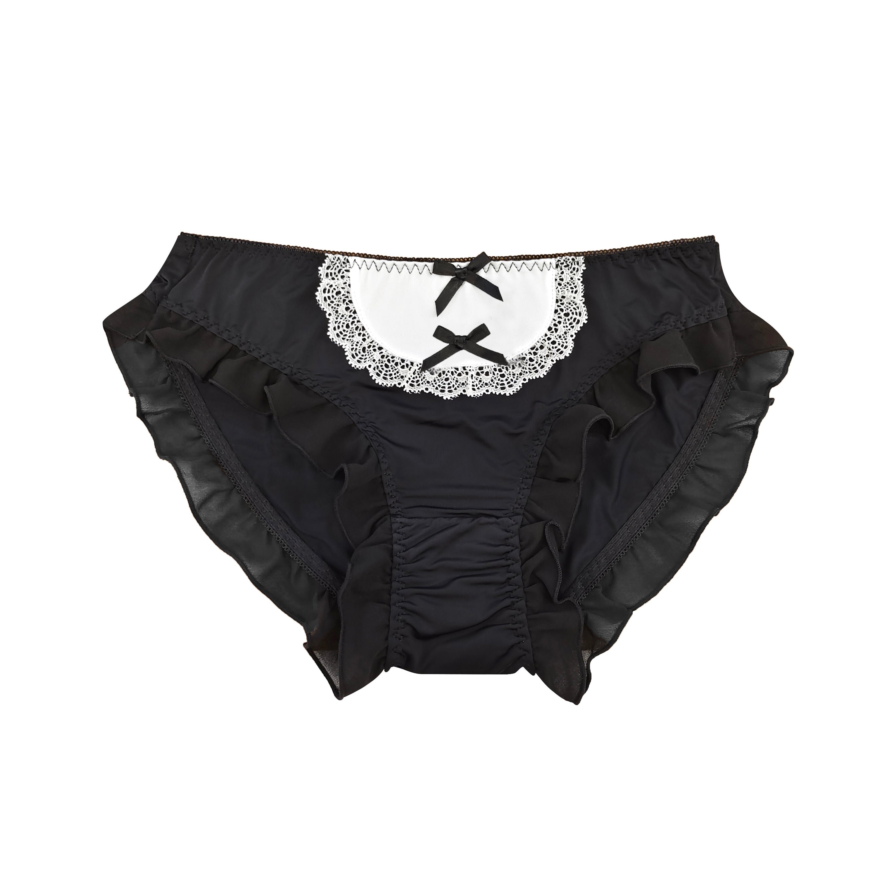 5 Packs Black Lace Embroidery Innerwear for Women New Arrived Stitching Bowknot Briefs