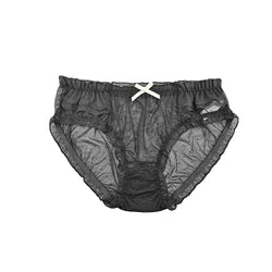 Women Comfortable Summer Briefs Lovely Bow Lace Panties for Ladies Soft 3 Packs