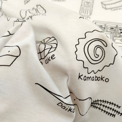 Kawaii Japanese Food Print T-Shirt Harajuku Minimal Sketch Cotton Tee