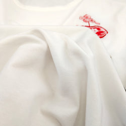 Kawaii Japanese Sakura Ribbon T-Shirt Harajuku Red Lace Sleeve Cotton Tee