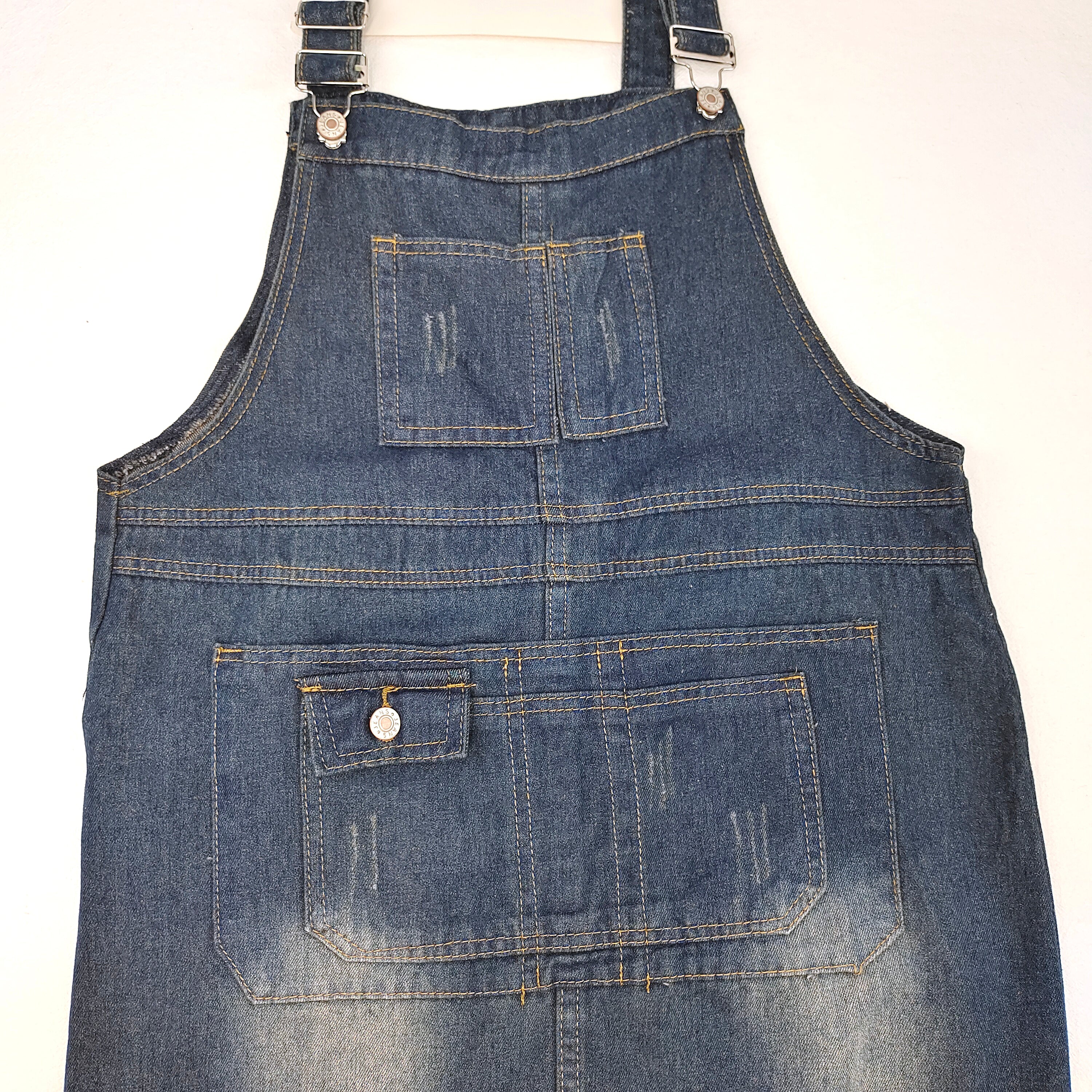Women’s Denim Overall Vintage Pinafore Jean Jumper Skirt Casual Korean College Style