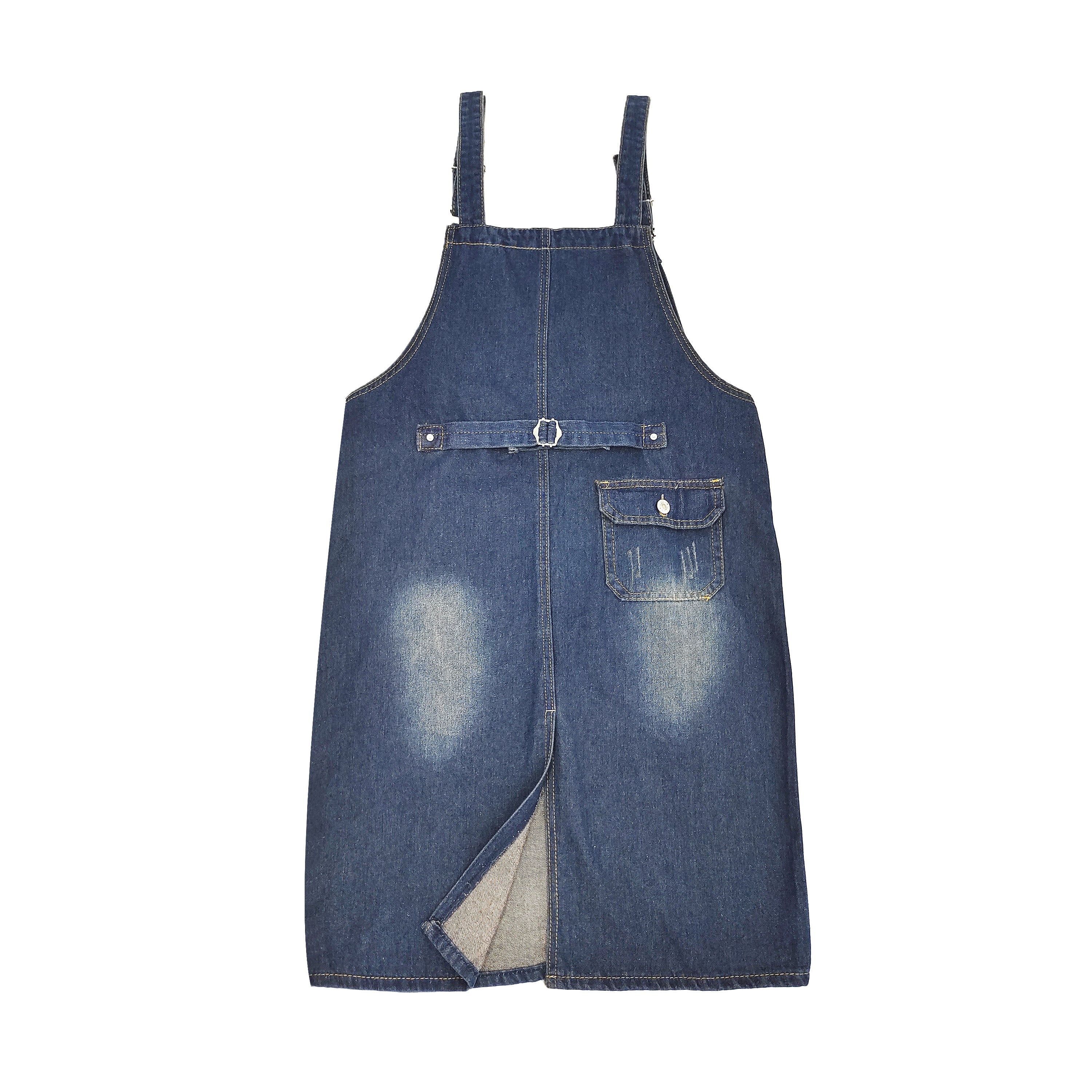 Women’s Denim Overall Vintage Pinafore Jean Jumper Skirt Casual Korean College Style