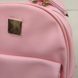 Kawaii Pink Cat Face Mini Backpack PU Leather Cute Kitty Bag with Ears Whiskers