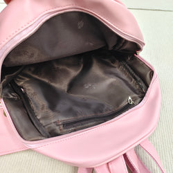 Kawaii Pink Cat Face Mini Backpack PU Leather Cute Kitty Bag with Ears Whiskers