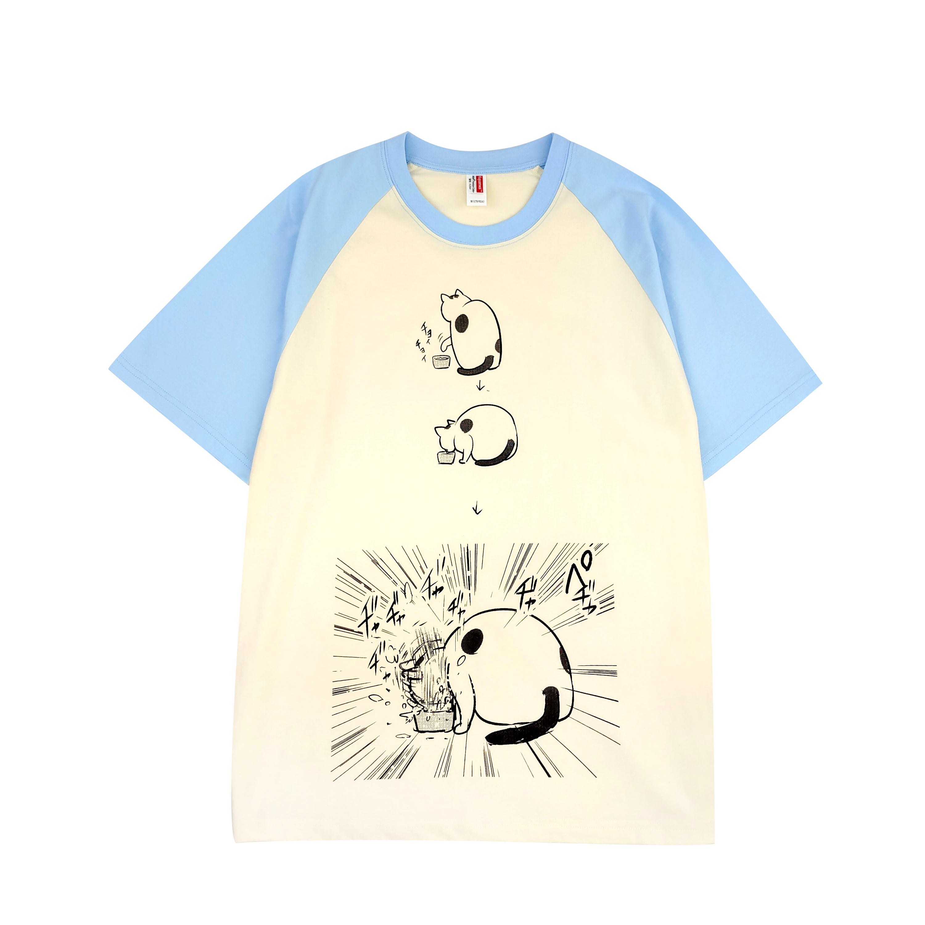 Customizable Kawaii Anime Graphic T-Shirt for Girls Harajuku Loose Fit Cotton Tee with Cartoon Print
