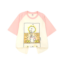 Kawaii Cartoon Comic Panel T-Shirt Harajuku Loose Fit Raglan Sleeve Top Cute Graphic Summer Tee for Women Girls