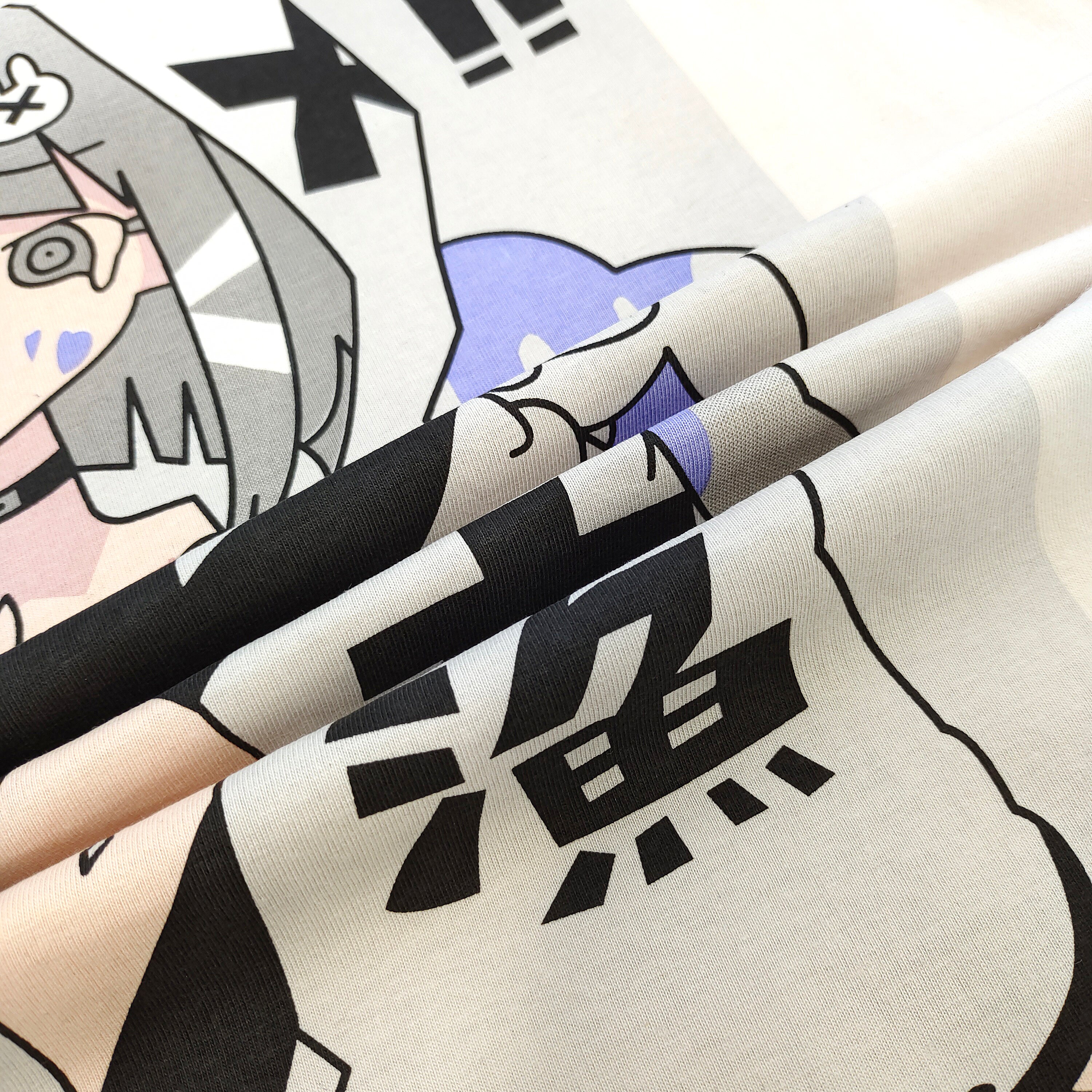 Oversized Graphic T-Shirt Teens Anime Style Short Sleeve Cotton Tee Japanese manga top