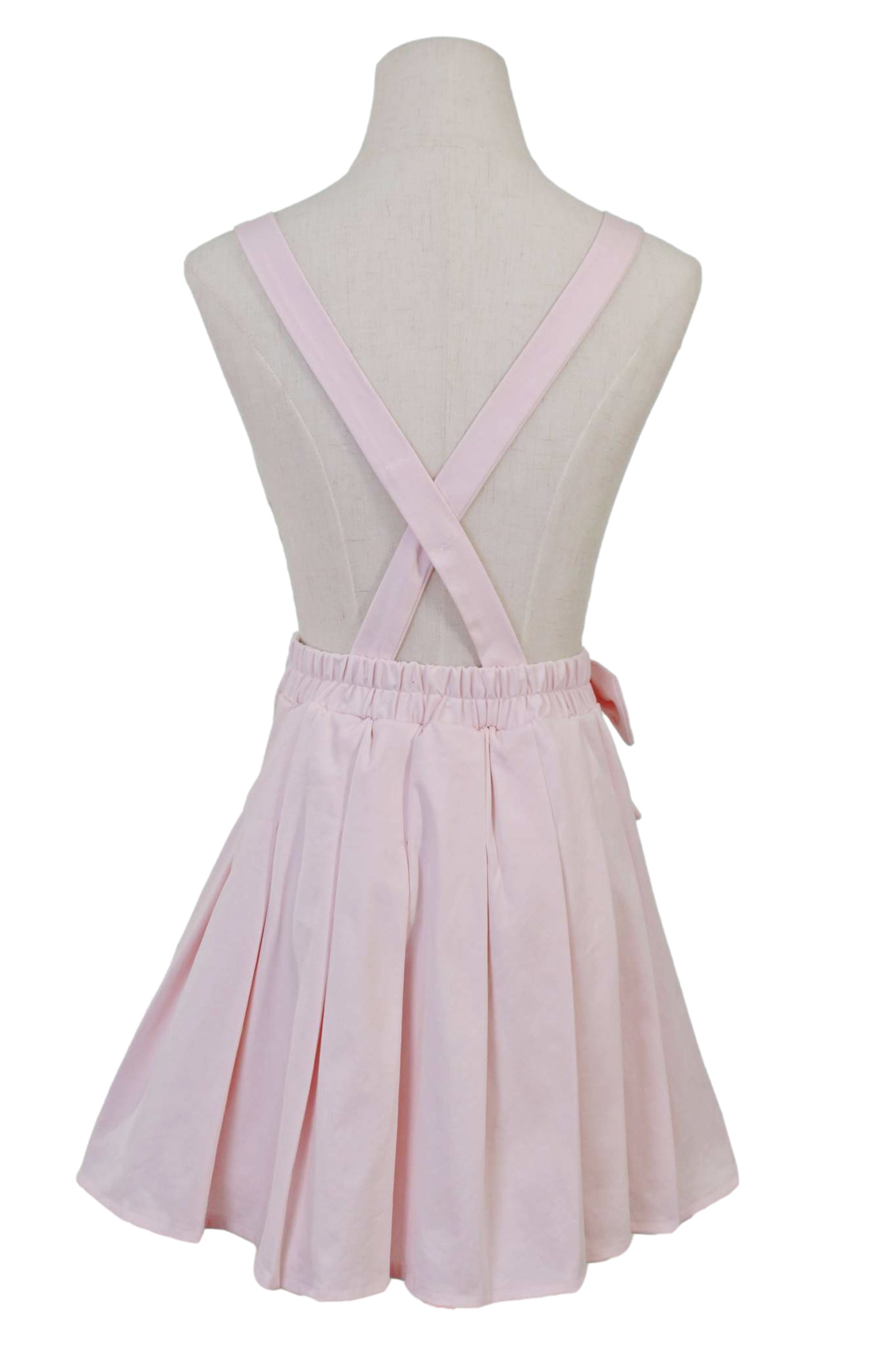 Kawaii Bear Rabbit Suspender Skirt Pleated Jumper Dress with Ears and Bow for Girls or Cosplay