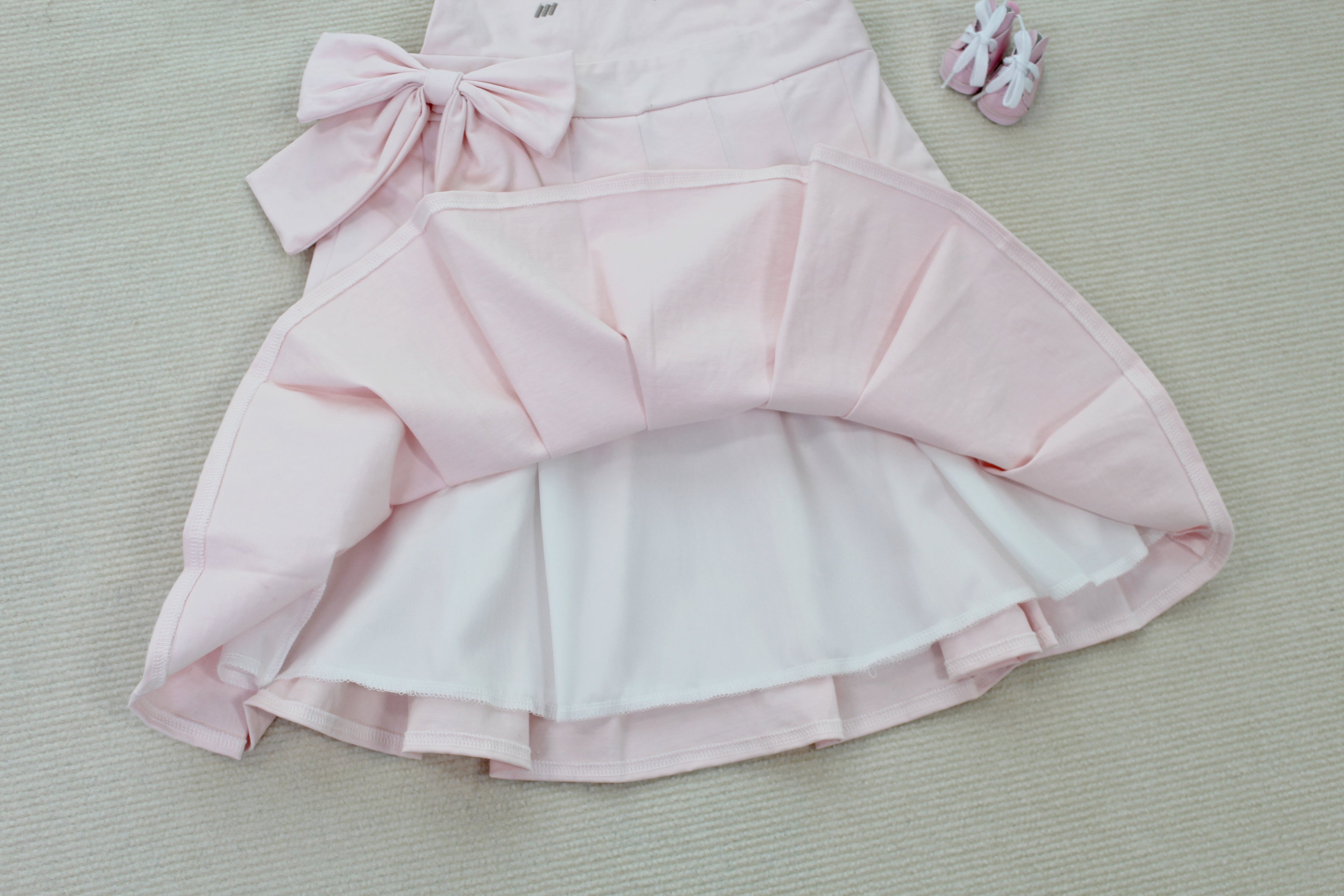 Kawaii Bear Rabbit Suspender Skirt Pleated Jumper Dress with Ears and Bow for Girls or Cosplay