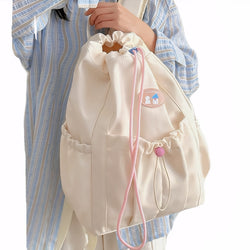Multipurpose colorful kawaii backpack for travel soft nylon schoolbag for student