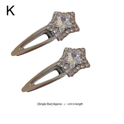 Korean style hair accessories sparkly hairpins star hair clip for soft sweet girl