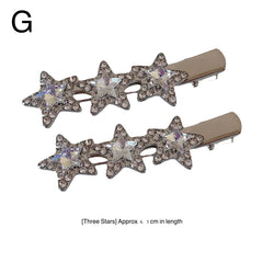 Kawaii Crystal Hair Clips for Girls – Cute Star, Butterfly, Heart, Bow, Flower Barrettes – Korean Style Metal Hair Accessories