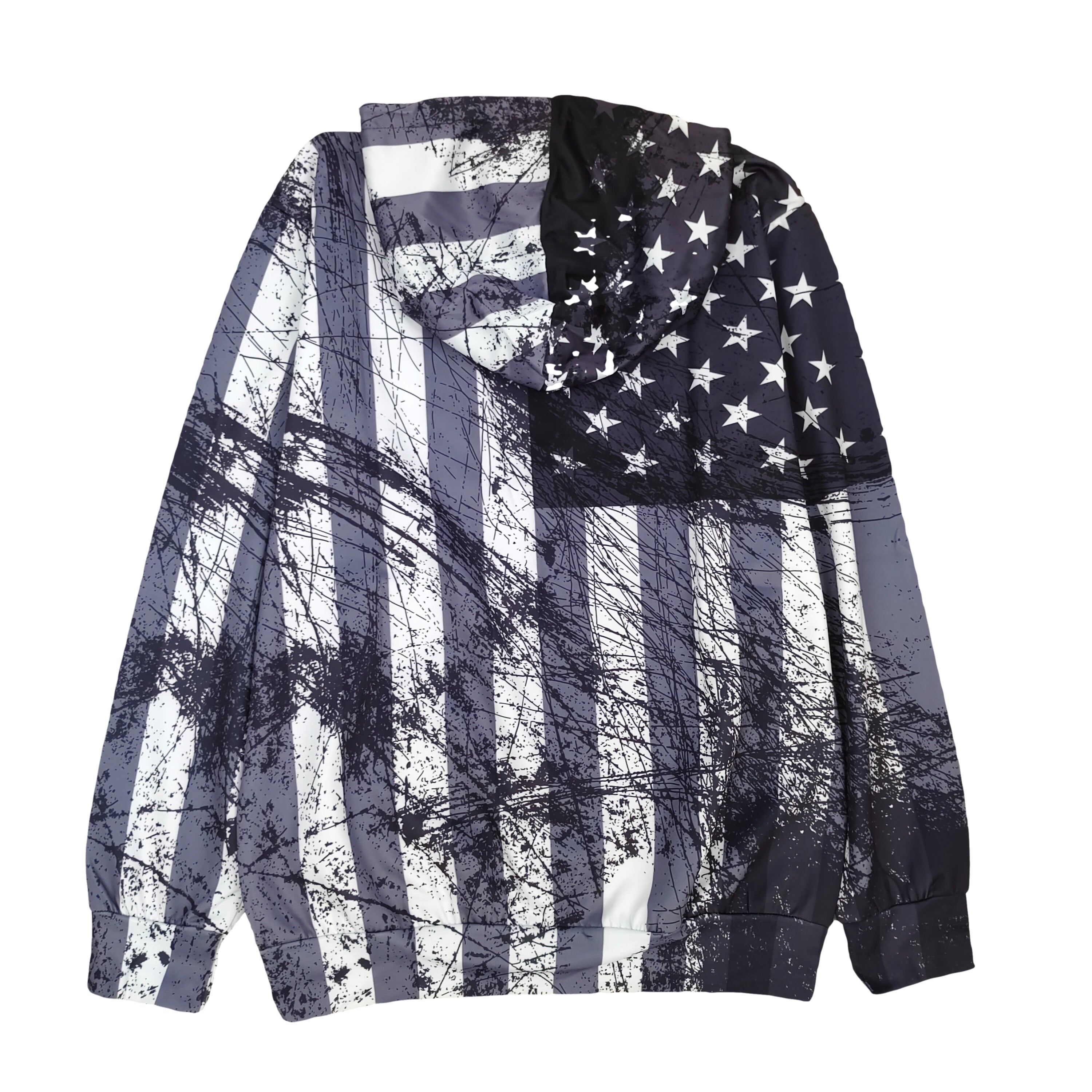 punk grunge fashion edgy flag hoodie splatter print hoodie men women casual wear