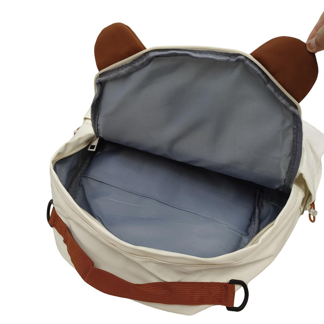 Cute Bear Ear Backpack Kawaii School Bag for Teen Girls Casual Travel Daypack Large Capacity
