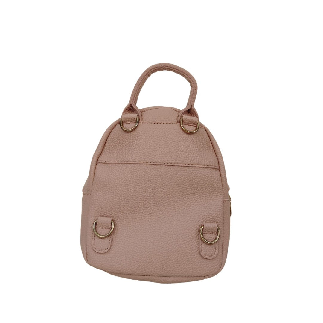 Mini Pink Backpack Purse Women’s Small Faux Leather Daypack Cute Fashion Shoulder Bag