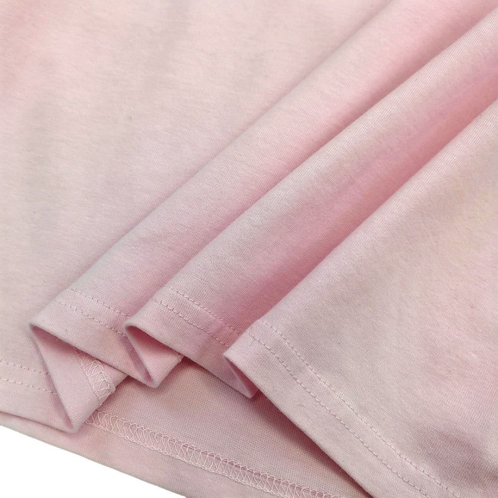 Pink Good Night Rabbit Graphic T-Shirt Cute Cartoon Sleepwear Style Top Cotton Short Sleeve