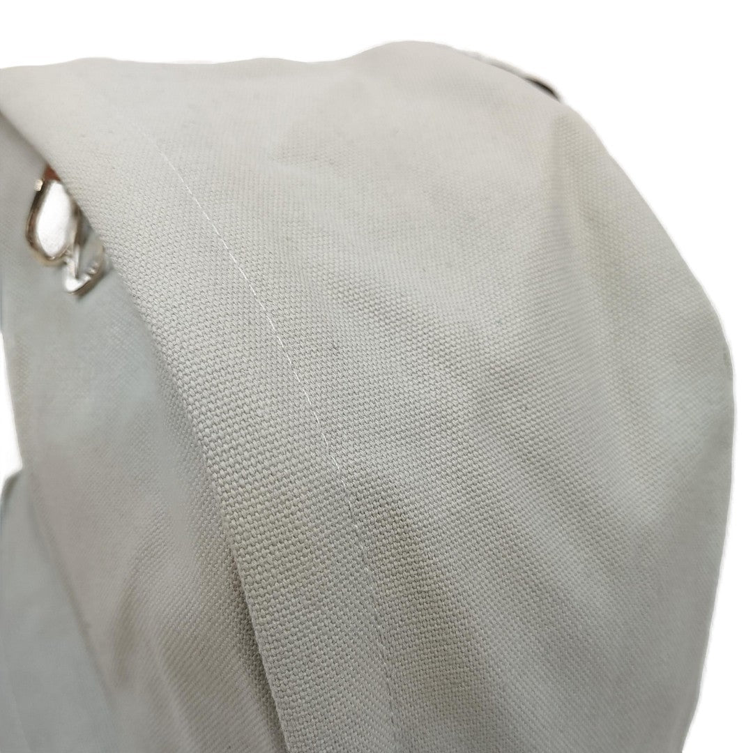 Minimalist Gray Canvas Backpack Unisex School Bag Casual Travel Daypack Lightweight College Laptop Book Bag